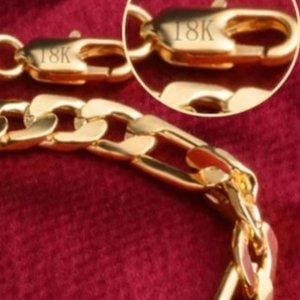 NEW 18k YELLOW GOLD 8 INCHES BRACELET